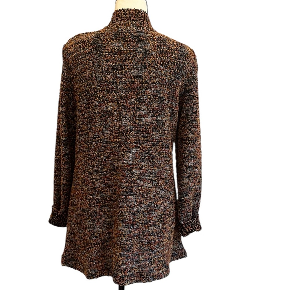 Jamie Kreitman New York Boucle Knit Cardigan Sweater Medium USA Tweed Fall - Picture 3 of 13